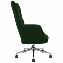 VidaXL Chaise de relaxation Vert foncé Velours -Fauteuils Soldes image 4 328163
