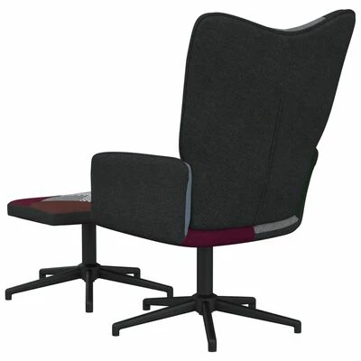 VidaXL Chaise de relaxation avec repose-pied Patchwork Tissu 6 VidaXL Chaise de relaxation avec repose-pied Patchwork Tissu – Image 4