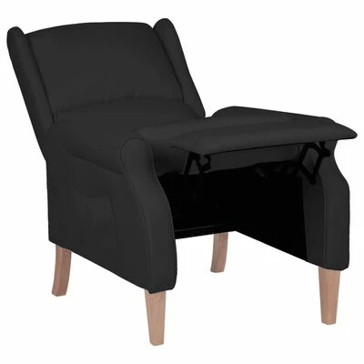 VidaXL Fauteuil inclinable Noir Tissu 6 VidaXL Fauteuil inclinable Noir Tissu – Image 4