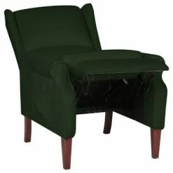 VidaXL Fauteuil inclinable Vert foncé Velours -Fauteuils Soldes image 4 329281