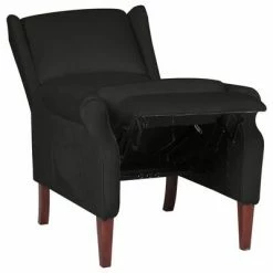 VidaXL Fauteuil inclinable Noir Velours -Fauteuils Soldes image 4 329285