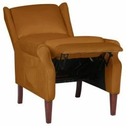 VidaXL Fauteuil inclinable Marron Velours -Fauteuils Soldes image 4 329287
