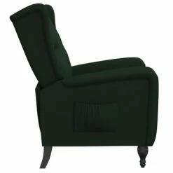 VidaXL Fauteuil inclinable Vert foncé Velours -Fauteuils Soldes image 4 329343
