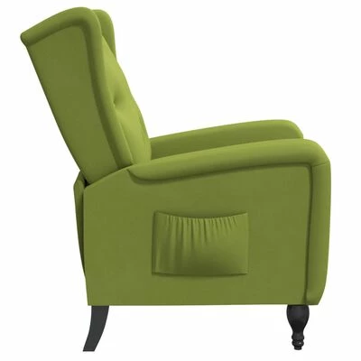 VidaXL Fauteuil inclinable Vert clair Velours 6 VidaXL Fauteuil inclinable Vert clair Velours – Image 4