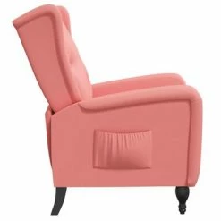 VidaXL Fauteuil inclinable Rose Velours 11 VidaXL Fauteuil inclinable Rose Velours -Fauteuils Soldes image 4 329345