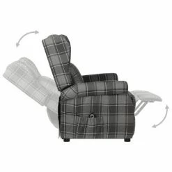 VidaXL Fauteuil inclinable Gris Tissu -Fauteuils Soldes image 4 329468