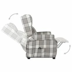 VidaXL Fauteuil inclinable Gris Tissu -Fauteuils Soldes image 4 329474