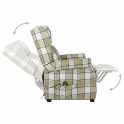 VidaXL Fauteuil inclinable Vert Tissu -Fauteuils Soldes image 4 329475