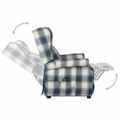 VidaXL Fauteuil inclinable Bleu Tissu 11 VidaXL Fauteuil inclinable Bleu Tissu -Fauteuils Soldes image 4 329476