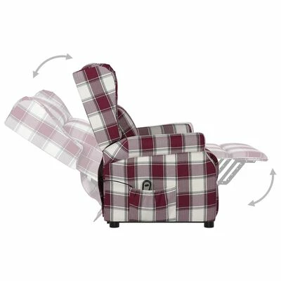 VidaXL Fauteuil inclinable Rouge Tissu 6 VidaXL Fauteuil inclinable Rouge Tissu â Image 4