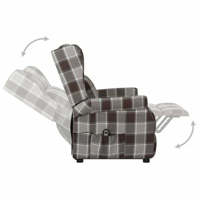 VidaXL Fauteuil inclinable Marron Tissu 6 VidaXL Fauteuil inclinable Marron Tissu – Image 4