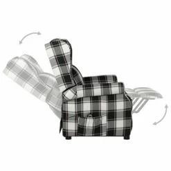 VidaXL Fauteuil inclinable Marron et blanc Tissu 11 VidaXL Fauteuil inclinable Marron et blanc Tissu -Fauteuils Soldes image 4 329479