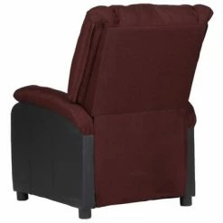VidaXL Fauteuil inclinable TV Violet Similicuir et tissu -Fauteuils Soldes image 4 329493