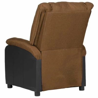 VidaXL Fauteuil inclinable TV Taupe Similicuir et tissu 6 VidaXL Fauteuil inclinable TV Taupe Similicuir et tissu – Image 4