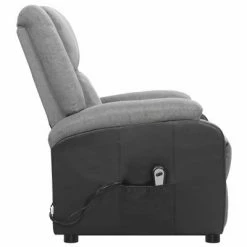 VidaXL Fauteuil inclinable Gris clair Tissu -Fauteuils Soldes image 4 329505