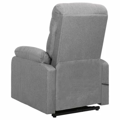 VidaXL Fauteuil inclinable Gris clair Tissu 6 VidaXL Fauteuil inclinable Gris clair Tissu – Image 4