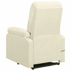 VidaXL Fauteuil inclinable Crème Tissu -Fauteuils Soldes image 4 329594