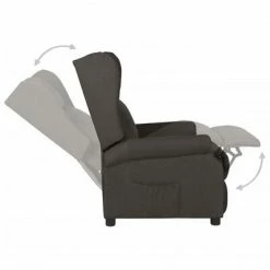 VidaXL Fauteuil inclinable Taupe Tissu 11 VidaXL Fauteuil inclinable Taupe Tissu -Fauteuils Soldes image 4 329647