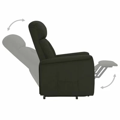 VidaXL Fauteuil inclinable Noir Similicuir daim 6 VidaXL Fauteuil inclinable Noir Similicuir daim – Image 4