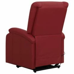 VidaXL Fauteuil inclinable Rouge bordeaux Similicuir -Fauteuils Soldes image 4 329689