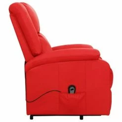 VidaXL Fauteuil inclinable Rouge Similicuir -Fauteuils Soldes image 4 329690