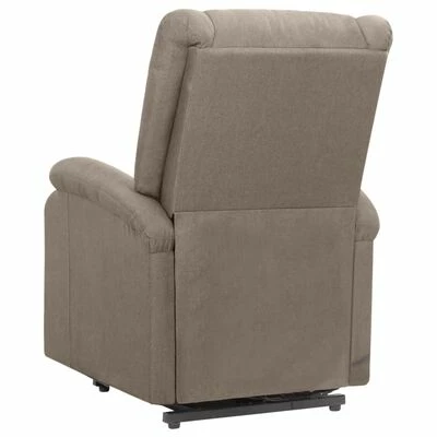 VidaXL Fauteuil inclinable Taupe Tissu 6 VidaXL Fauteuil inclinable Taupe Tissu – Image 4