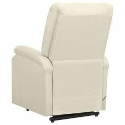VidaXL Fauteuil inclinable Crème Tissu -Fauteuils Soldes image 4 329708