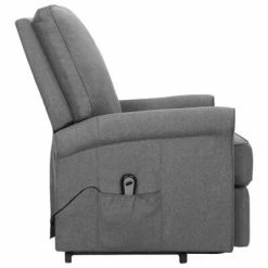 VidaXL Fauteuil inclinable Gris clair Tissu 11 VidaXL Fauteuil inclinable Gris clair Tissu -Fauteuils Soldes image 4 329719