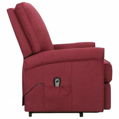 VidaXL Fauteuil inclinable Rouge bordeaux Tissu 6 VidaXL Fauteuil inclinable Rouge bordeaux Tissu – Image 4