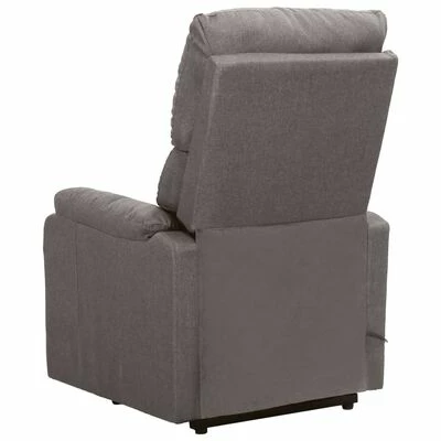 VidaXL Fauteuil inclinable Gris clair Tissu 6 VidaXL Fauteuil inclinable Gris clair Tissu – Image 4