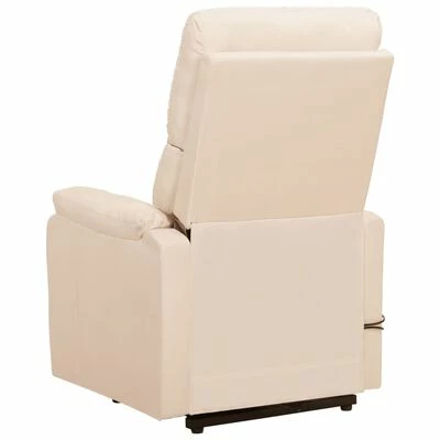 VidaXL Fauteuil inclinable Crème Tissu 6 VidaXL Fauteuil inclinable Crème Tissu – Image 4