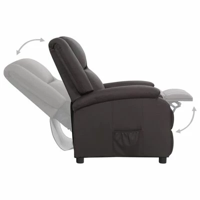 VidaXL Fauteuil inclinable Marron Cuir véritable 6 VidaXL Fauteuil inclinable Marron Cuir véritable – Image 4