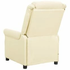 VidaXL Fauteuil inclinable Crème Similicuir 11 VidaXL Fauteuil inclinable Crème Similicuir -Fauteuils Soldes image 4 338825