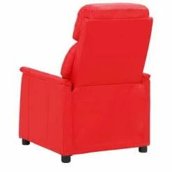 VidaXL Fauteuil inclinable Rouge Similicuir -Fauteuils Soldes image 4 338855