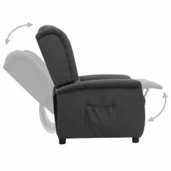 VidaXL Fauteuil inclinable Gris foncé Tissu 11 VidaXL Fauteuil inclinable Gris foncé Tissu -Fauteuils Soldes image 4 338865