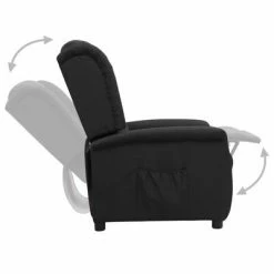 VidaXL Fauteuil inclinable Noir Tissu 11 VidaXL Fauteuil inclinable Noir Tissu -Fauteuils Soldes image 4 338866
