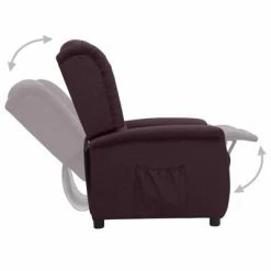 VidaXL Fauteuil inclinable Violet Tissu -Fauteuils Soldes image 4 338871
