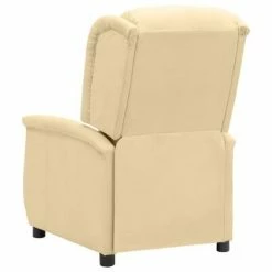 VidaXL Fauteuil inclinable Crème Tissu microfibre -Fauteuils Soldes image 4 338889
