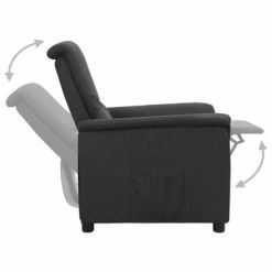 VidaXL Fauteuil inclinable Gris foncé Tissu -Fauteuils Soldes image 4 338897