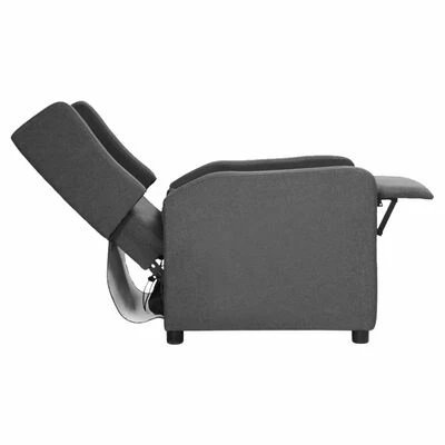 VidaXL Fauteuil inclinable Gris clair Tissu 6 VidaXL Fauteuil inclinable Gris clair Tissu – Image 4