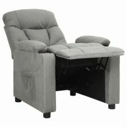 VidaXL Fauteuil inclinable Gris clair Tissu 11 VidaXL Fauteuil inclinable Gris clair Tissu -Fauteuils Soldes image 4 339082