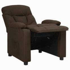 VidaXL Fauteuil inclinable Marron foncé Tissu -Fauteuils Soldes image 4 339087