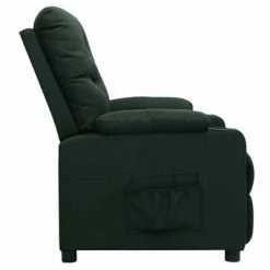 VidaXL Fauteuil inclinable Vert foncé Tissu -Fauteuils Soldes image 4 339108