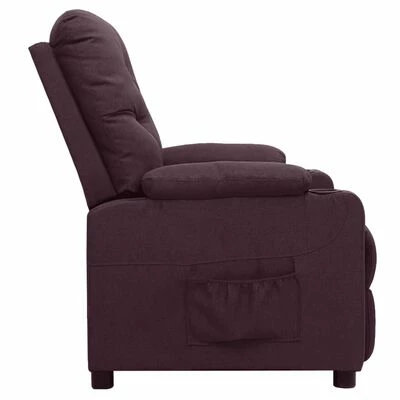 VidaXL Fauteuil inclinable Violet Tissu 6 VidaXL Fauteuil inclinable Violet Tissu – Image 4