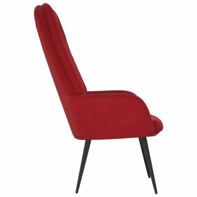 VidaXL Chaise de relaxation Rouge bordeaux Velours 6 VidaXL Chaise de relaxation Rouge bordeaux Velours – Image 4