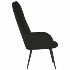 VidaXL Chaise de relaxation Noir Velours 11 VidaXL Chaise de relaxation Noir Velours -Fauteuils Soldes image 4 341200
