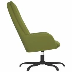 VidaXL Chaise de relaxation Vert clair Velours -Fauteuils Soldes image 4 341208