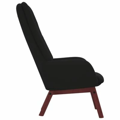 VidaXL Chaise de relaxation Noir Velours 6 VidaXL Chaise de relaxation Noir Velours – Image 4