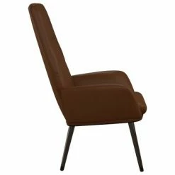 VidaXL Chaise de relaxation Marron brillant Similicuir 11 VidaXL Chaise de relaxation Marron brillant Similicuir -Fauteuils Soldes image 4 341365