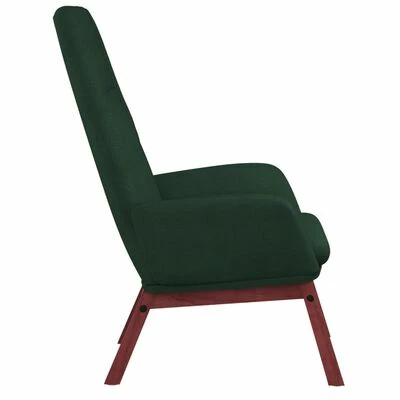 VidaXL Chaise de relaxation Vert foncé Tissu 6 VidaXL Chaise de relaxation Vert foncé Tissu – Image 4